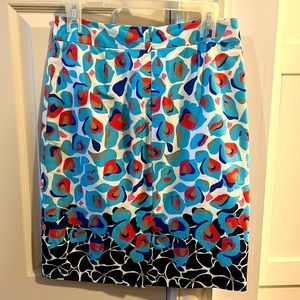 Pencil skirt multi color design.